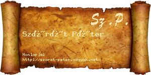 Szórát Péter névjegykártya