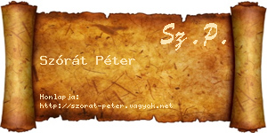 Szórát Péter névjegykártya